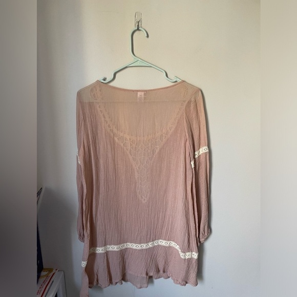 Eberjey Mauve Gauze Style Cotton Mini Dress Size  Small - Picture 5 of 8